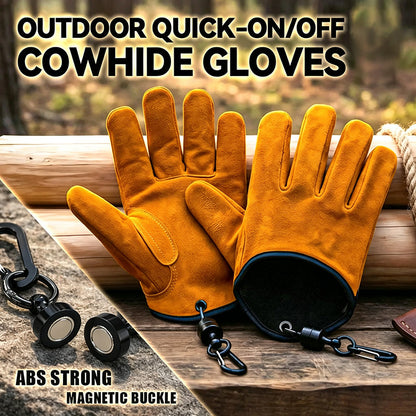 🧤Outdoor Thickened Wear-Resistant Cowhide Work Gloves