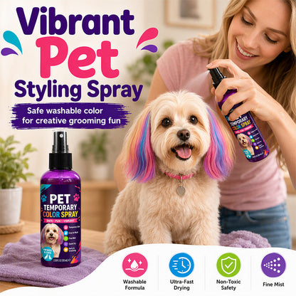 🌈 Temporary Pet Hair Color Spray – Washable Non-Toxic Dog & Cat Dye