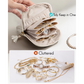 👝 Mini Travel Jewelry Bag with Zipper – Portable Jewelry Organizer Pouch with Multiple Compartments, Anti-Tangle Case