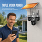 📹 Triple Lens Solar Security Camera