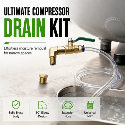 🔧 Universal Air Compressor Drain Valve Kit