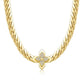 🌸 Elegant Stainless Steel Flower Pendant Necklace – 18K Gold PVD Coated Dainty Floral Jewelry