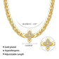 🌸 Elegant Stainless Steel Flower Pendant Necklace – 18K Gold PVD Coated Dainty Floral Jewelry