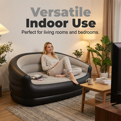 🛋️ Portable Inflatable Double Sofa – 5-in-1 Air Sofa Bed Lounger with Quick Inflation, Converts to Bed/Chair/Lounger