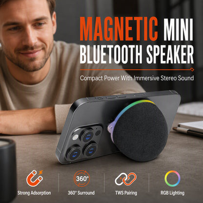 Magnetic Mini Bluetooth Speaker with RGB Ambient Light