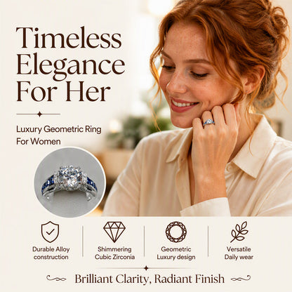 ✨ Elegant Cubic Zirconia Cocktail Ring