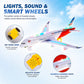 ✈️ Omnidirectional Toy Airplane: Bump-and-Go, LED Lights, Music & Sounds, Impact-Resistant