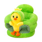 🐻 Cartoon Baby Support Sofa – Anti-Roll Infant Sitting Chair with Sturdy Backrest, Soft Plush Toddler Floor Seat
