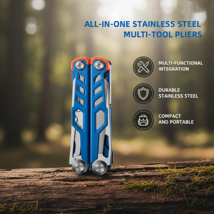 🔧 All-in-One Stainless Steel Multi-Tool Pliers