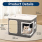 🐱 2-in-1 Foldable Cat Cube House – Indoor Cat Cave & Ottoman Stool