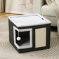 🐱 2-in-1 Foldable Cat Cube House – Indoor Cat Cave & Ottoman Stool