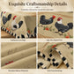 🐓 Rustic Vintage Rooster Tablecloth