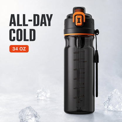 💧 Outdoor Sports Water Bottle with Spray Mist – 2-in-1 Drinking & Cooling Misting Bottle