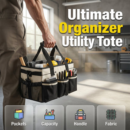 🧰 Heavy Duty Utility Tote with Multi-Pockets