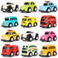 🚗 12-Pack Cartoon Mini Toy Car Set – Pull-Back Vehicles for Kids