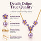 💜 Elegant Purple Zircon Flower Pendant Necklace