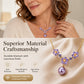 💜 Elegant Purple Zircon Flower Pendant Necklace
