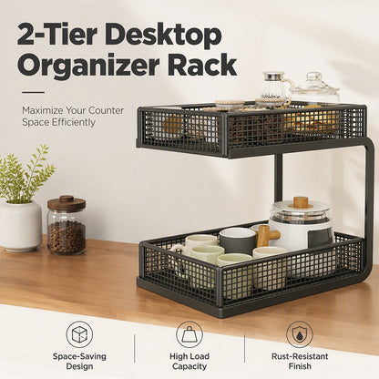 🏠 2-Tier Multipurpose Countertop Storage Rack