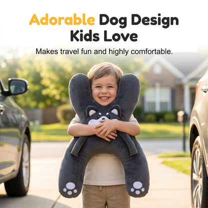 🧸 Soft H-Shape Toddler Car Pillow – Ergonomic Head & Neck Support for Kids