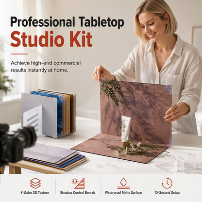 📸 Tabletop Photography Background Set – 42cm Foldable Studio Kit