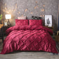 🛏️3-Piece Pintuck Pleated Duvet Cover & Pillowcases Set
