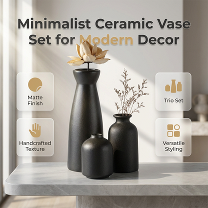 ✨Ceramic Vase Set of 3 Decorative Pieces