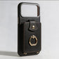 🧲 Magnetic Wallet Case with Ring Stand