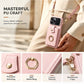 🧲 Magnetic Wallet Case with Ring Stand