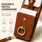 🧲 Magnetic Wallet Case with Ring Stand