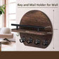 🏠 Wall Mount Key Holder with Shelf & Hooks