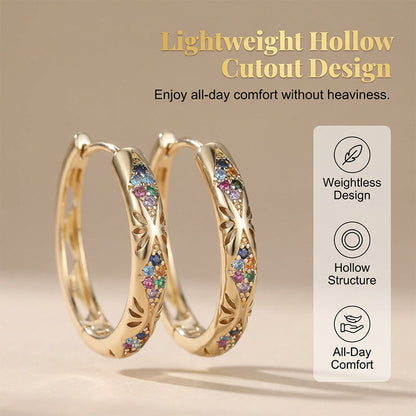 ✨ Sparkling Zircon Hollow Hoop Earrings