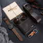 Men's 7-Piece Gift Set with Watch Wallet Belt Sunglasses Keychain