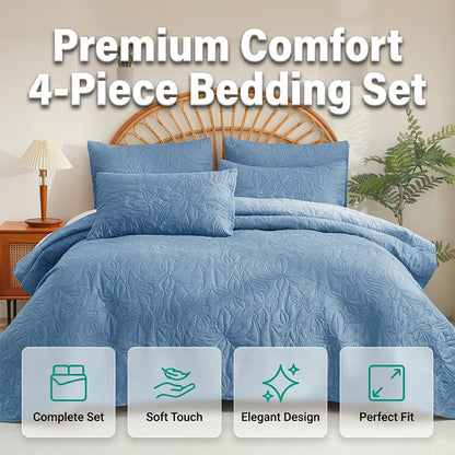 Solid Color Comfortable Bedding 4-Piece Set