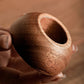 🍂 Vintage Coffee Mug with Wooden Handle & Saucer