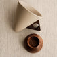 🍂 Vintage Coffee Mug with Wooden Handle & Saucer