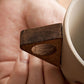 🍂 Vintage Coffee Mug with Wooden Handle & Saucer