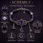 💜 Gothic Purple Rhinestone Halloween Bracelet