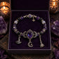 💜 Gothic Purple Rhinestone Halloween Bracelet