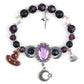💜 Gothic Purple Rhinestone Halloween Bracelet