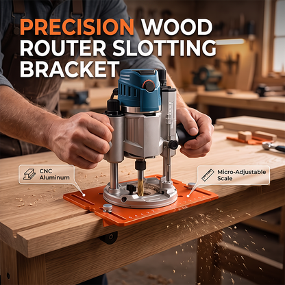 🔧 Aluminum Alloy Wood Router Slotting Bracket Guide Tool
