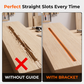 🔧 Aluminum Alloy Wood Router Slotting Bracket Guide Tool