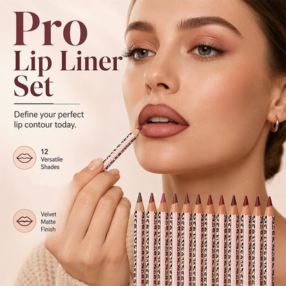 💄 12-Color Matte Lip Liner Set
