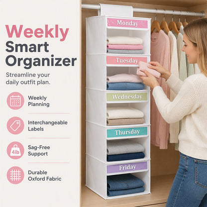 🏠5-Shelf Hanging Closet Organizer