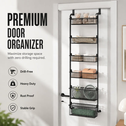 🧺Over the Door Hanging Storage Basket Organizer