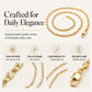 ✨ Elegant Gold Plated Flat Chain Necklace
