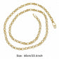 ✨ Elegant Gold Plated Flat Chain Necklace