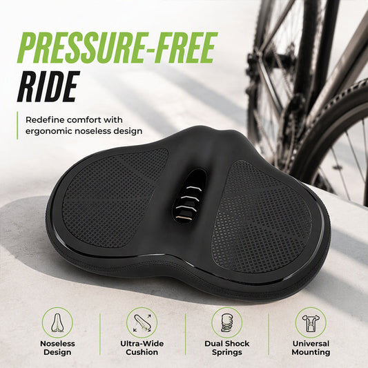🚴 Oversized Noseless Bike Seat Cushion