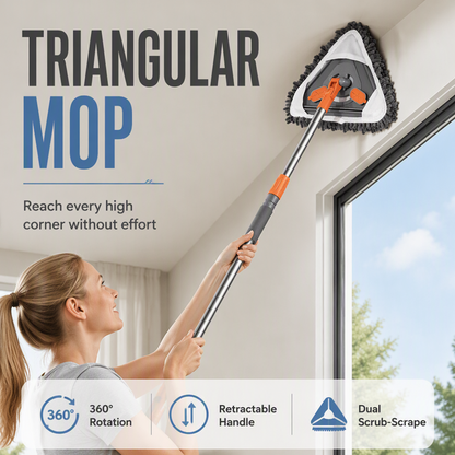 🧹Triangular Cleaning Mop with Extendable Pole