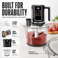 🥣Multi-Functional Food Processor with Touch Control and Glass Bowl