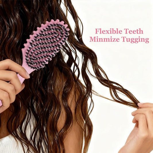 🌀Vented Boar Bristle Brush for Curly Hair